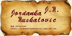 Jordanka Muskalović vizit kartica